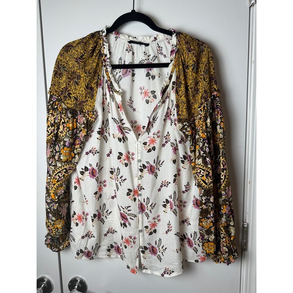 Jane and Delancey boho floral print top‎ - Picture 1 of 4